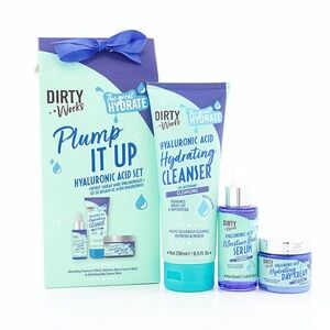 DIRTY WORKS Plump It Up Hyaluronic Acid 3 Piece Set NWT